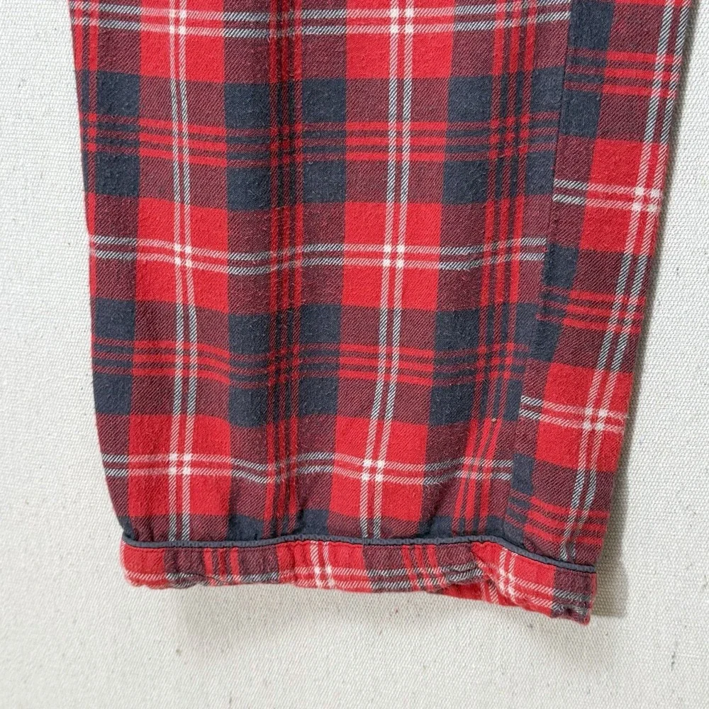 Psycho Bunny Pajama Lounge Pants Men's XL Plaid Red & Gray Drawstring